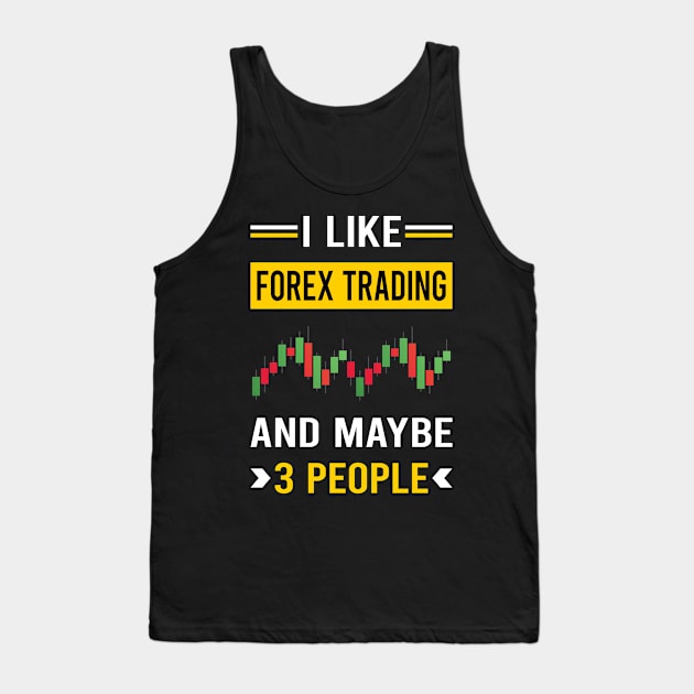 3 People Forex Trading Trade Trader Tank Top by Bourguignon Aror